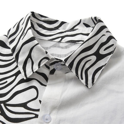 Zebra Print Cotton Shirt