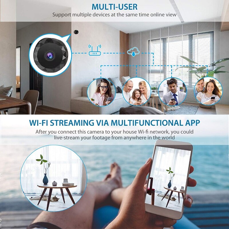 Wireless Wi Fi Mini 1080P HD IP Night Vision And Voice Video Camera