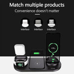 Universal 6-in-1 Wireless Mobile Charging Dock For iPhone & Samsung