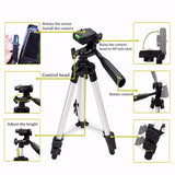 Portable Tripod Stand For Mobile Phone / Camera With Mobile Phone Clip Holder For iPhone & Samsung