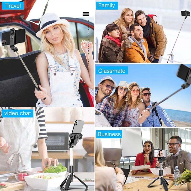 Wireless Bluetooth Selfie Stick For Mobile Phone Gopro Tripod Monopods