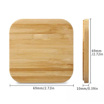 Portable Qi Wireless Slim Wood Charger Pad For iPhone And 11 Samsung