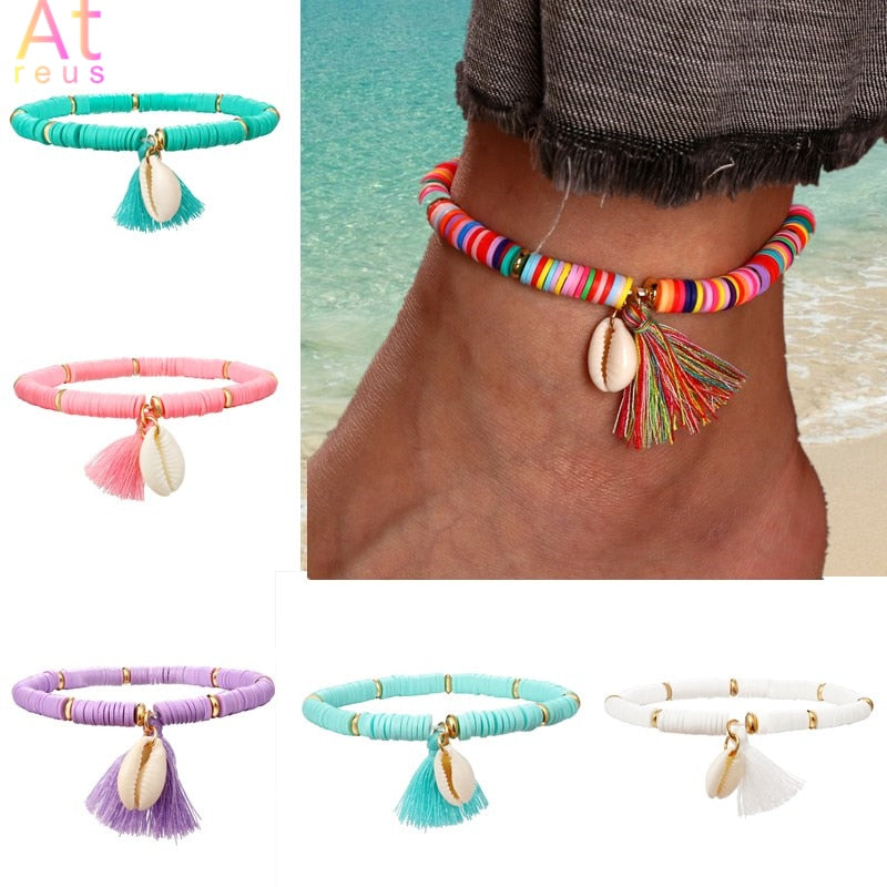 Multicolor Tassel Anklet