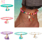 Multicolor Tassel Anklet