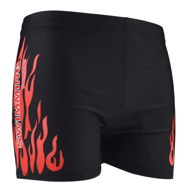 Flame Pattern Swimming Trunks