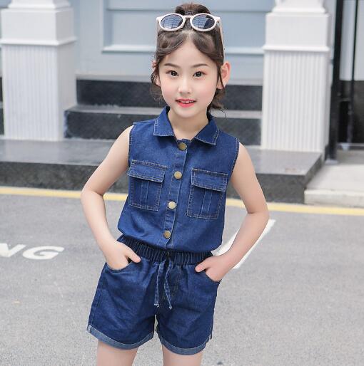Fashion Denim Short Set