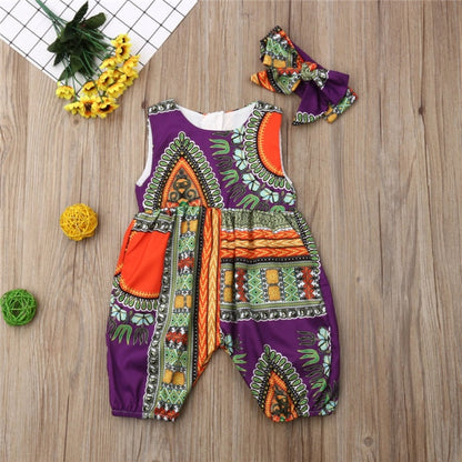 African Print Romper Set
