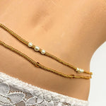 Bohemia Double Strand Waist Pearl Bead Body Jewelry, Elastic Waist Chain, Body African Waists Bead