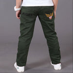Solid Cotton Mid Elastic Jeans