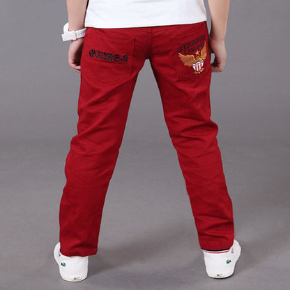 Solid Cotton Mid Elastic Jeans
