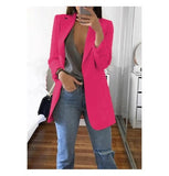 Fashion Lapel Solid Color Cardigan Blazer