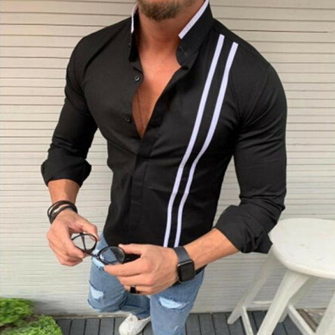 Striped Long Sleeve Casual Shirt