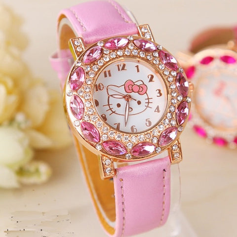 Kitty Fashion Rhinestone Watch