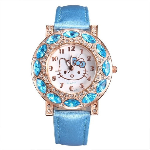 Kitty Fashion Rhinestone Watch