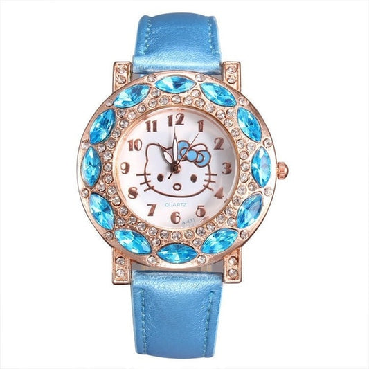 Kitty Fashion Rhinestone Watch
