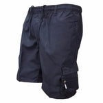 Solid Color Multi-Pocket Drawstring Shorts