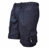 Solid Color Multi-Pocket Drawstring Shorts