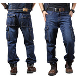 Straight Denim Cargo Jeans