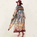 Leaf Print Bikini Beach Cover Up