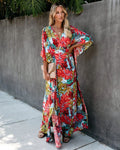 Leaf Print Bikini Beach Cover Up