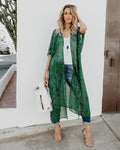 Leaf Print Bikini Beach Cover Up