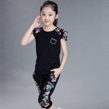Short Sleeve Fashion Print Pants Set