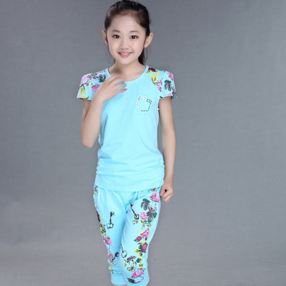 Short Sleeve Fashion Print Pants Set