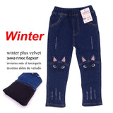 Fashion Cartoon Cat Jeans