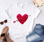 Heart Print Ladies T-Shirt