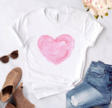 Heart Print Ladies T-Shirt