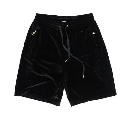 Velvet Side Zipper Shorts