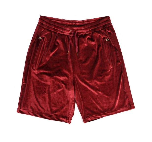 Velvet Side Zipper Shorts