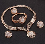 Trendy Necklace Earrings Bracelet And Ring Set