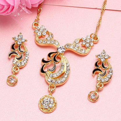Trendy Necklace Earrings Bracelet And Ring Set