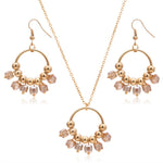 Trendy Necklace Earrings Bracelet And Ring Set