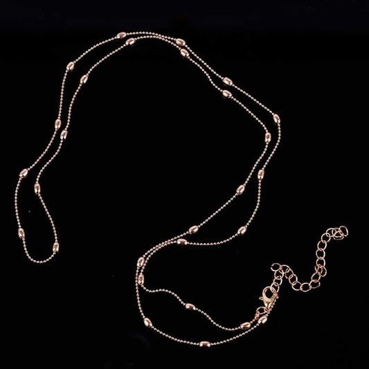 Summer Beach Body Jewelry for Women Accessory Gold Colors Copper Beads Waist Belly Chains Necklaces