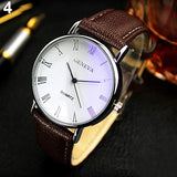 Blu-Ray Geneva Faux Leather Analog Wrist Watch