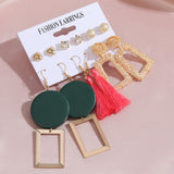 Multi Color Tassel Earrings