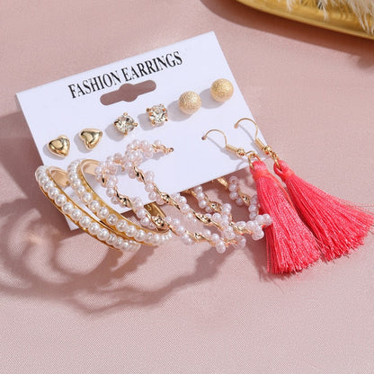 Multi Color Tassel Earrings