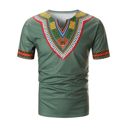 African Print Short Sleeve T-Shirt