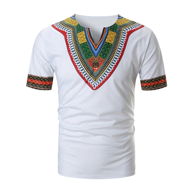 African Print Short Sleeve T-Shirt