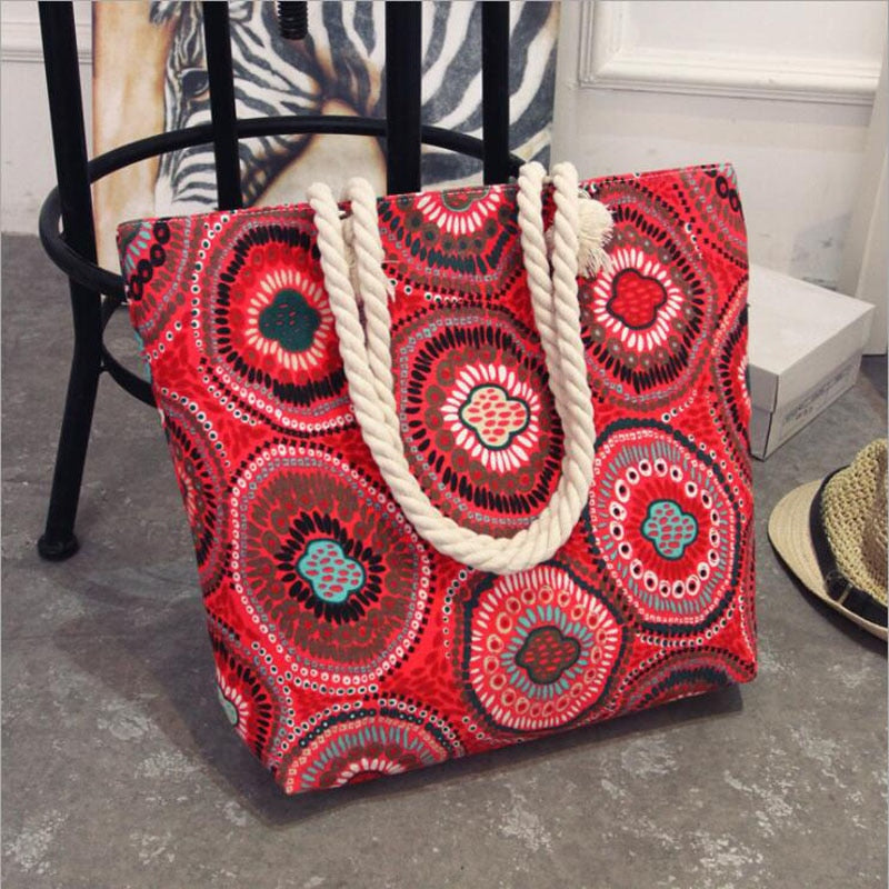 Multi Color Large Shoulder Bag