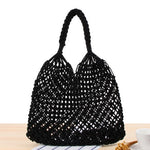 Vintage Round Straw Beach Bag