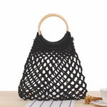 Vintage Round Straw Beach Bag