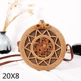 Round Straw Shoulder Bag