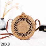 Round Straw Shoulder Bag