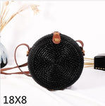Round Straw Shoulder Bag