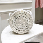 Round Straw Shoulder Bag