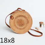 Round Straw Shoulder Bag