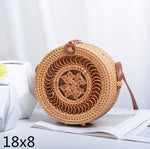Round Straw Shoulder Bag